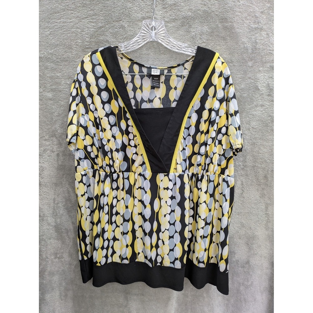 Women's Blouse Plus Size 22/24 Fluid Drape Stretch Wrinkle Resistant Casual‎